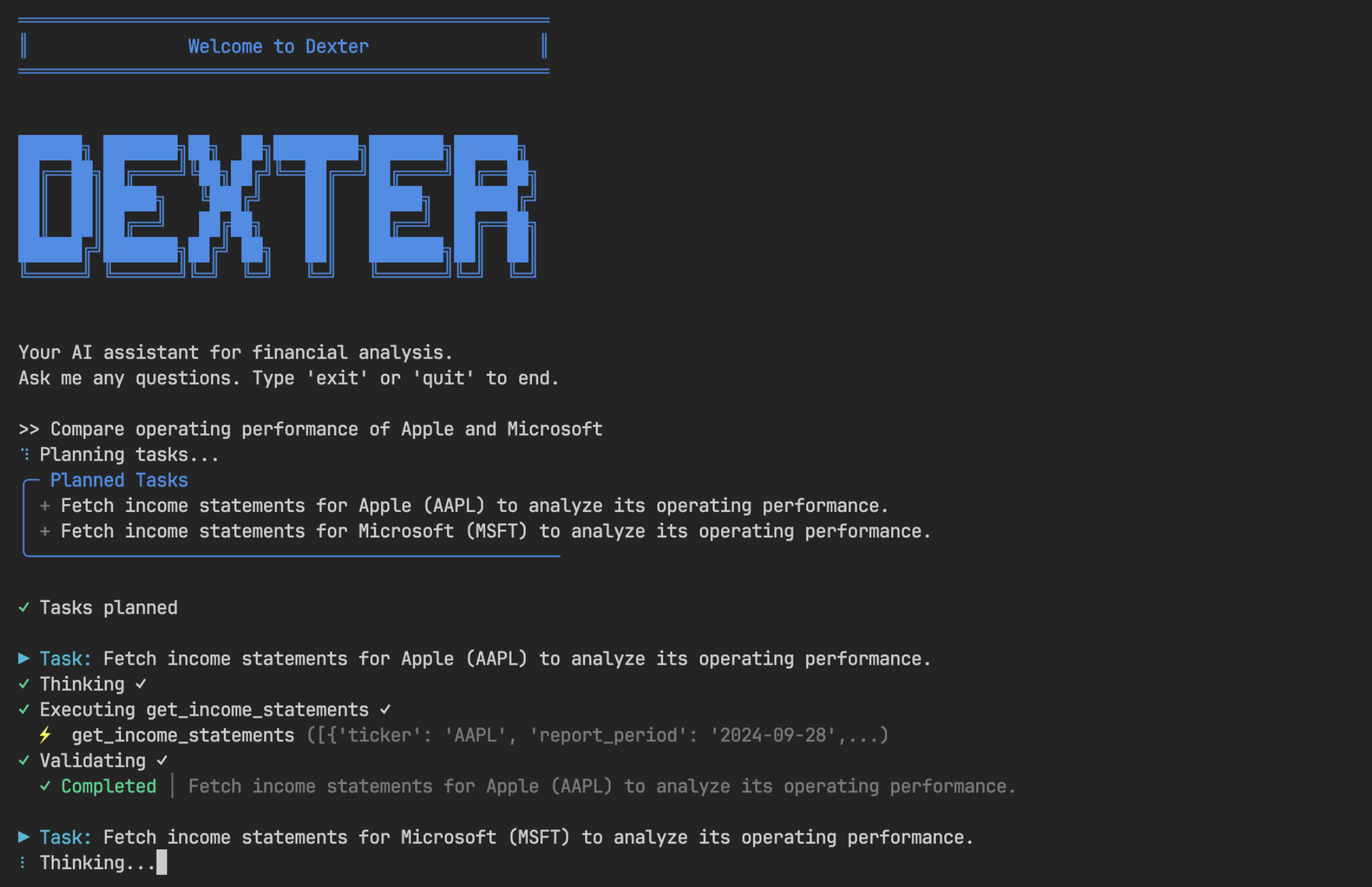Dexter CLI