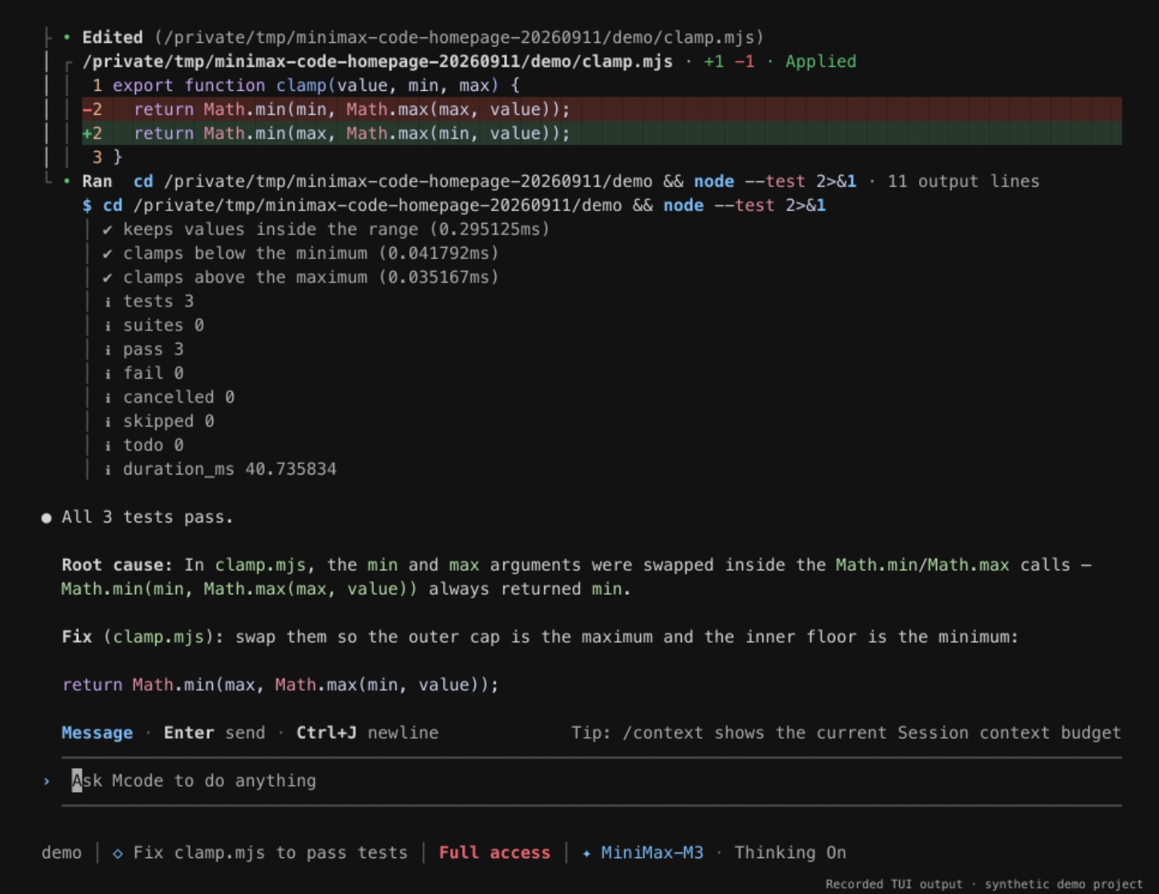 MiniMax Code
